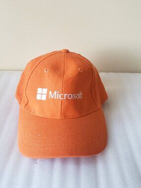 Microsoft Coder Strapback Baseball Cap Orange One Size Adjustable